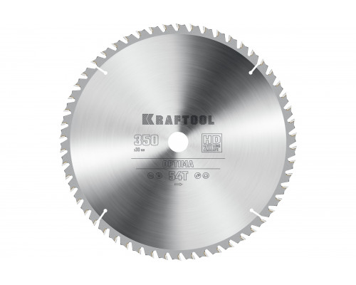 Диск пильный по дереву KRAFTOOL Optima 350x30 мм, 54Т 36951-350-30