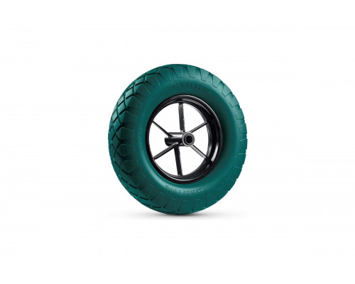 Колесо полиуретановое KRAFTOOL MAXDrive для тачек на спицевом диске, 4.80/4.00-8 х 380 мм, для тачек (арт. 39860, 39862), подшипник - 20 мм 39869