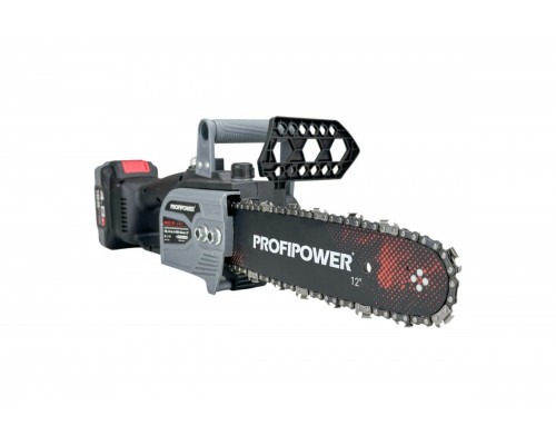 Аккумуляторная цепная бесщеточная пила Profipower MKDUC-20V (Li-ion-1 шт, 4.0 Ач, шина 12
