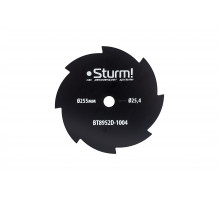 Нож стальной (255х25.4х8 мм; 8 зубов) для бензотриммера Sturm BT8952D-1004