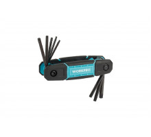 Набор шестигранных ключей WORKPRO TORX, складной, 8 шт.  WP222030