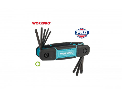 Набор шестигранных ключей WORKPRO TORX, складной, 8 шт.  WP222030