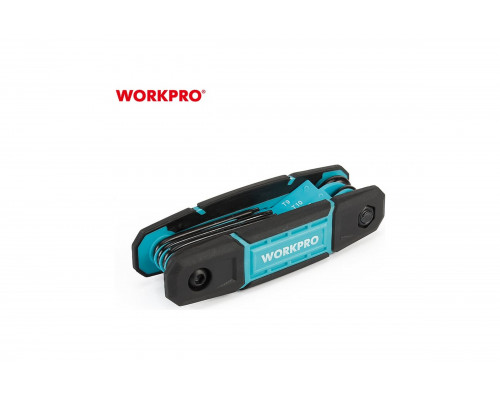 Набор шестигранных ключей WORKPRO TORX, складной, 8 шт.  WP222030