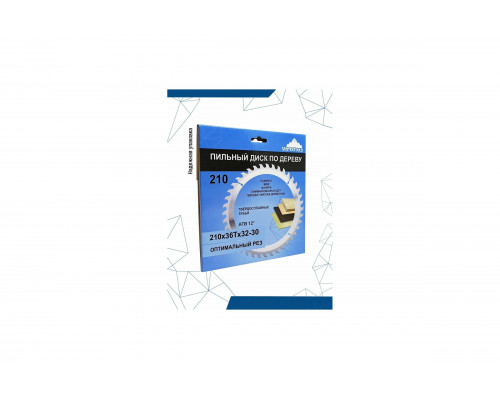 Диск пильный по дереву (210х32-30 мм; 36 зубов) Vertextools 210-36-32