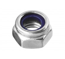 Гайка ЗУБР DIN 985 с нейлоновым кольцом, M10, 4 шт, кл. пр. 6, оцинкованная, 303586-10