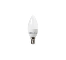 Светодиодная лампа Ресанта LL-R-C37-5W-230-3K-E14 (свеча, 5Вт, тепл., Е14) 76/1/1
